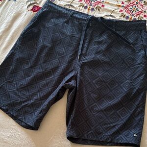 Micros Black Geometric Swim Board Shorts